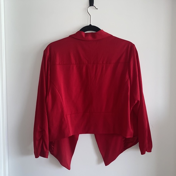 Torrid Red Woven Crepe Blazer Jacket - Picture 5 of 6